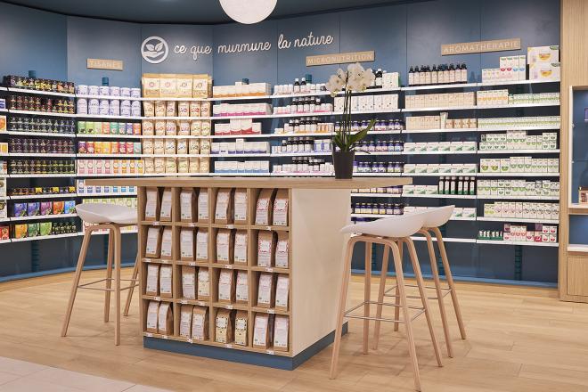 agencement pharmacie herboristerie nature