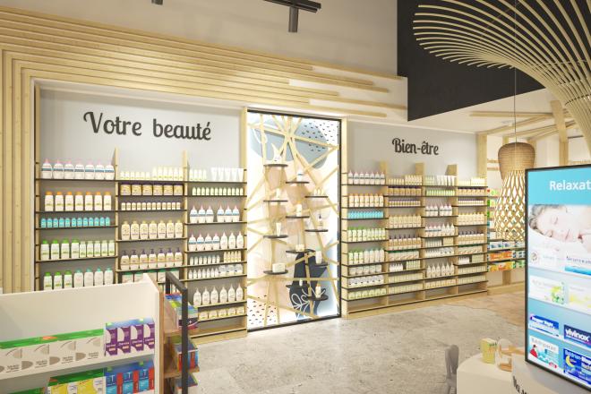 agencement pharmacie mobilier éco responsable