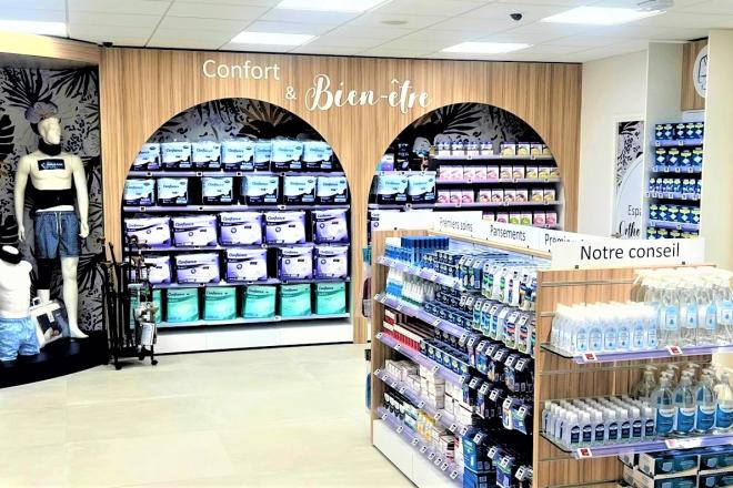 agenceur agencement aménagement réagencement relooking transfert création espace orthopédie salle de vaccination espace confidentiel espace optique mad espace beauté maman bébé maquillage soins capillaires hygiène confort bien être surface de vente mobilier comptoir linéaires décoration travaux fabrication française