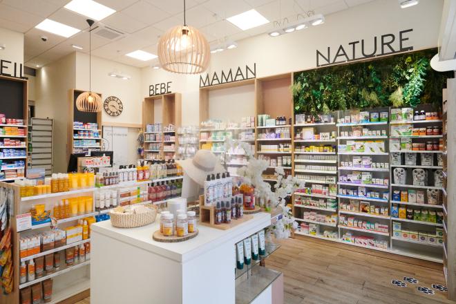 meubles sur mesure pharmacie agencement jbcc moderne tendance coloré