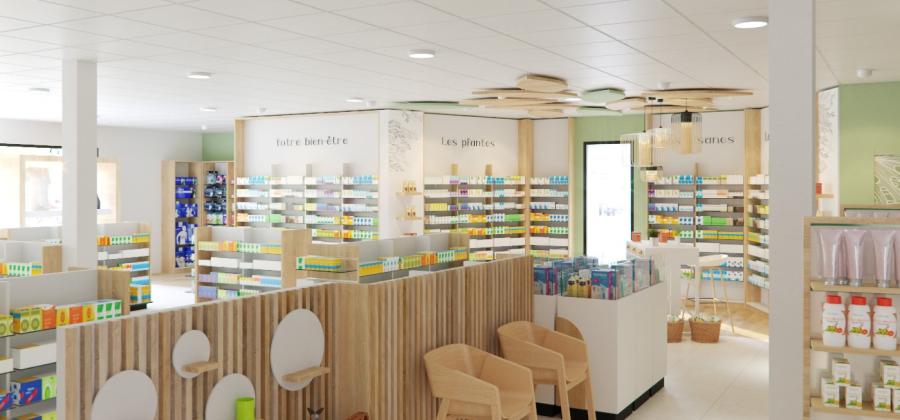 Mobilier éco-sourcé, normes environnementales, sensibilité environnementale, agencement durable, matériaux recyclables, produits locaux, circuits courts, création de mobilier, transfert d’aménagement, réagencement, relooking de pharmacie, mobilier en bois, mobilier en métal, espace enfant, espace maman-bébé, beauté nature, soins bio, espaces confidentiels, cabine d’essayage, vaccination en pharmacie, officine de pharmacie, surface de vente, espace d’attente, back office, orthopédie, comptoir de pharmacie, l