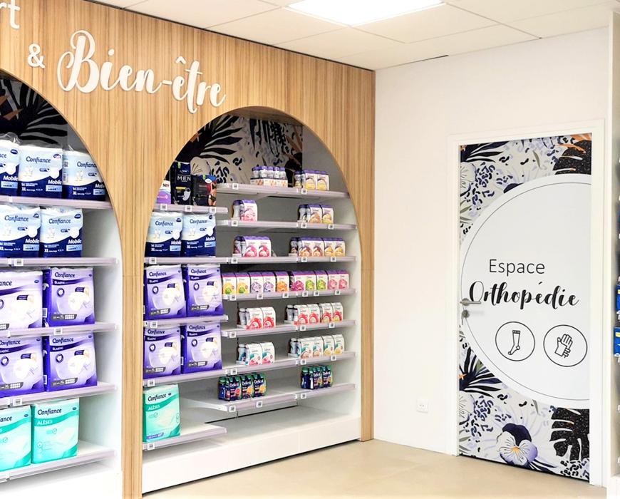 agenceur agencement aménagement réagencement relooking transfert création espace orthopédie salle de vaccination espace confidentiel espace optique mad espace beauté maman bébé maquillage soins capillaires hygiène confort bien être surface de vente mobilier comptoir linéaires décoration travaux fabrication française 