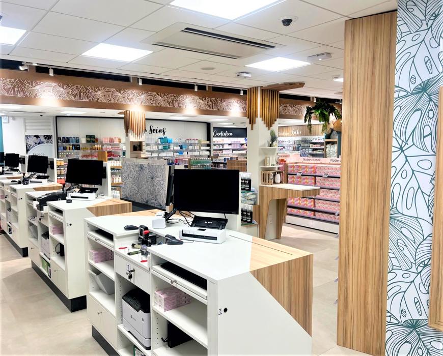 agenceur agencement aménagement réagencement relooking transfert création espace orthopédie salle de vaccination espace confidentiel espace optique mad espace beauté maman bébé maquillage soins capillaires hygiène confort bien être surface de vente mobilier comptoir linéaires décoration travaux fabrication française 