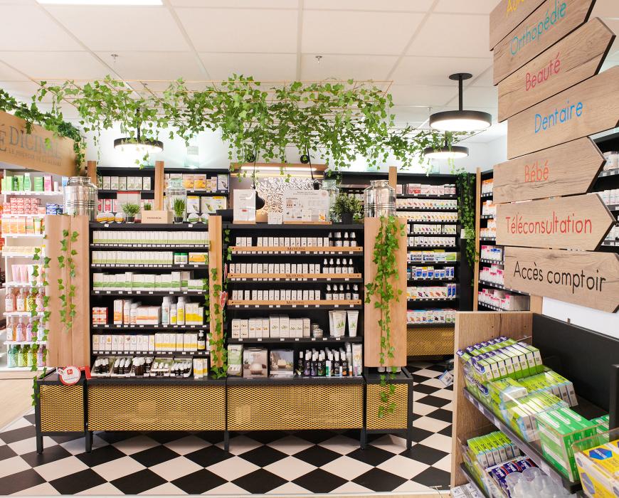 linéaires de pharmacie, décoration intérieure, travaux en pharmacie, JBCC Agenceur, JBCC Agencement, agencement de pharmacie, design de pharmacie, mobilier de pharmacie, architecture commerciale, pharmacie moderne, conception de pharmacie, aménagement de pharmacie, bois écologique, Made in France, Sautron, pharmacie Nantes, mobilier sur mesure, pharmacie 2024, agencement professionnel, innovation en pharmacie, équipe professionnelle, expert en agencement, projet de pharmacie, fabrication française
