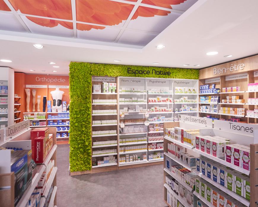 agencement pharmacie espace nature