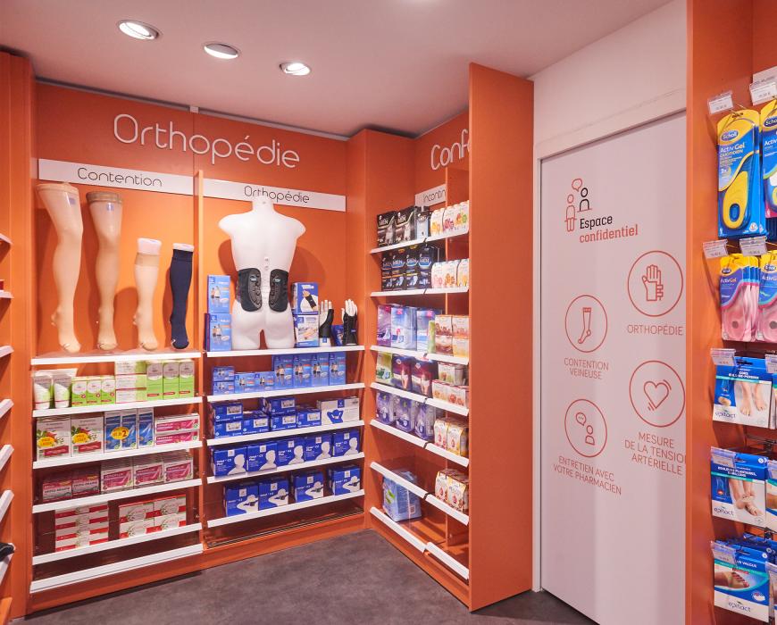 agencement pharmacie orthopédie