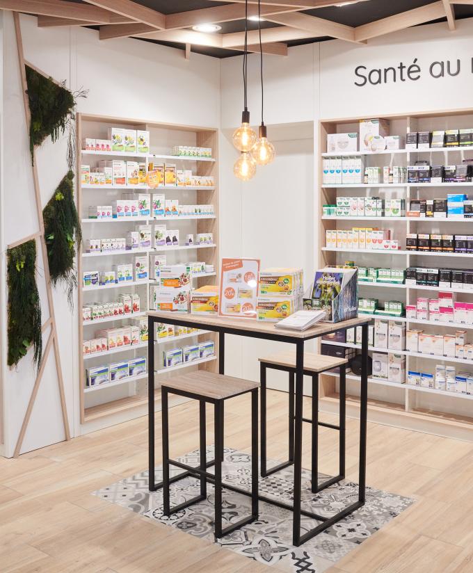 agencement pharmacie blanc espace nature